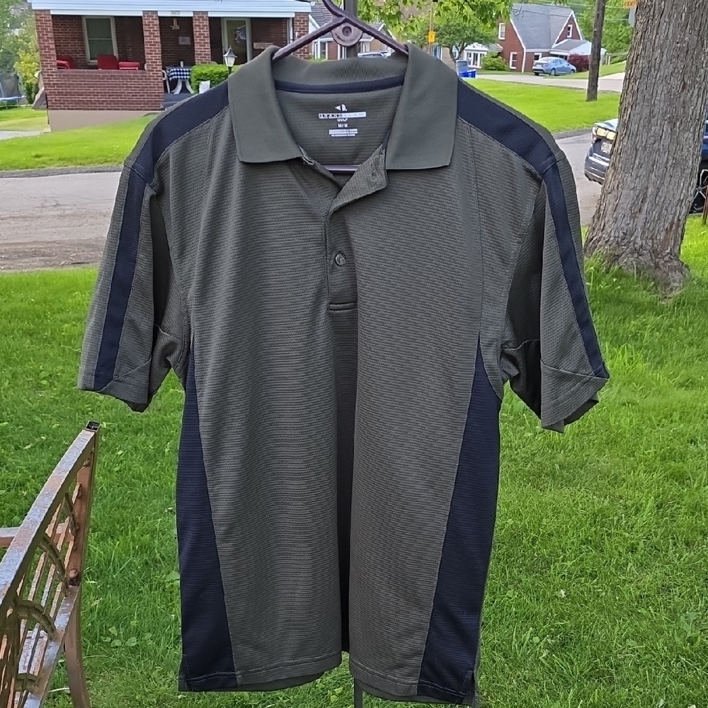Grand Slam Green and Black Polo Shirt Performance Design